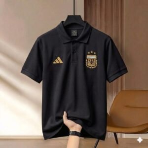 Super Premium China PK Cotton Jersey Polo Shirt For Men's Argentina Black