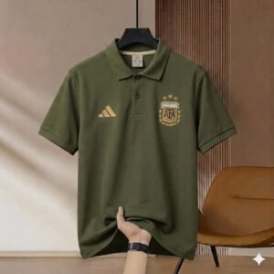 Super Premium China PK Cotton Jersey Polo Shirt For Men's Argentina Olive