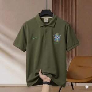 Super Premium China PK Cotton Jersey Polo Shirt For Men’s Brazil Olive